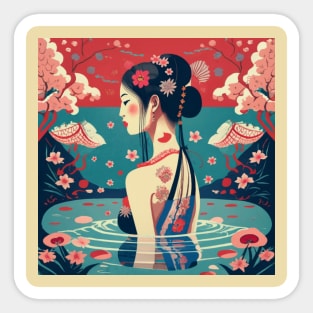 Kimono ukiyo e Sticker